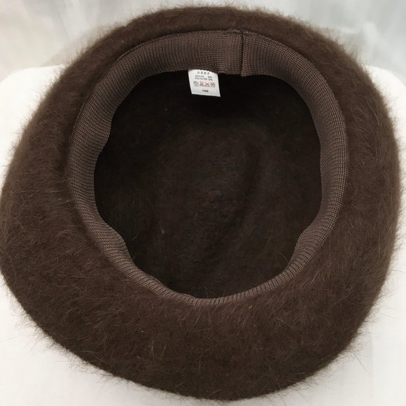 Brown Angora Fedora with Pearl Chain main image 4